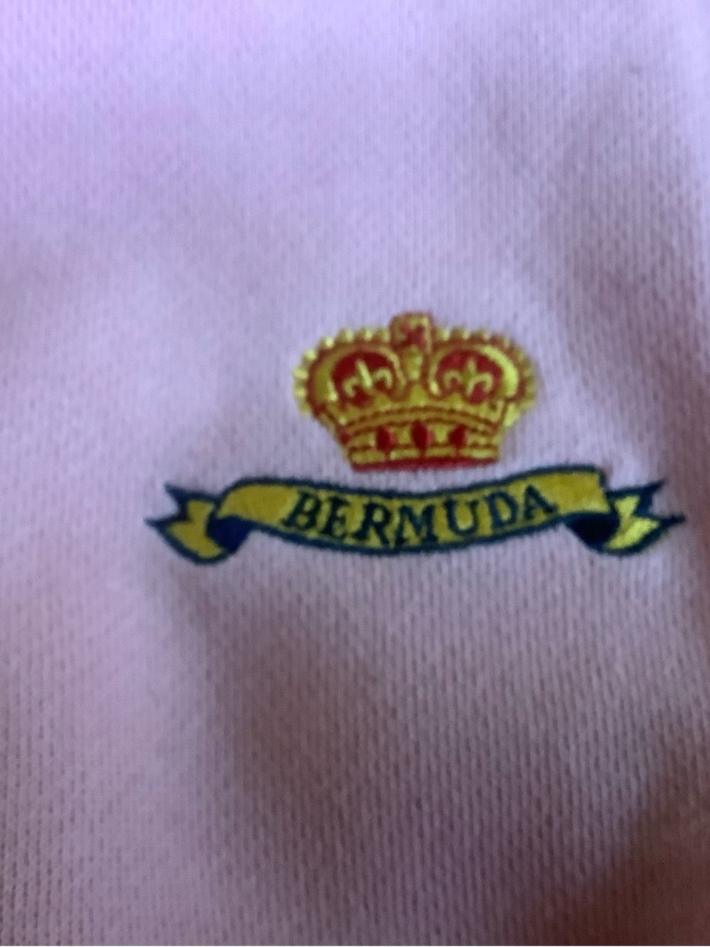 Ladies Pink Crewneck Sweatshirt with Embroidered Bermuda Crest -L-New W/Tag - Picture 2 of 4